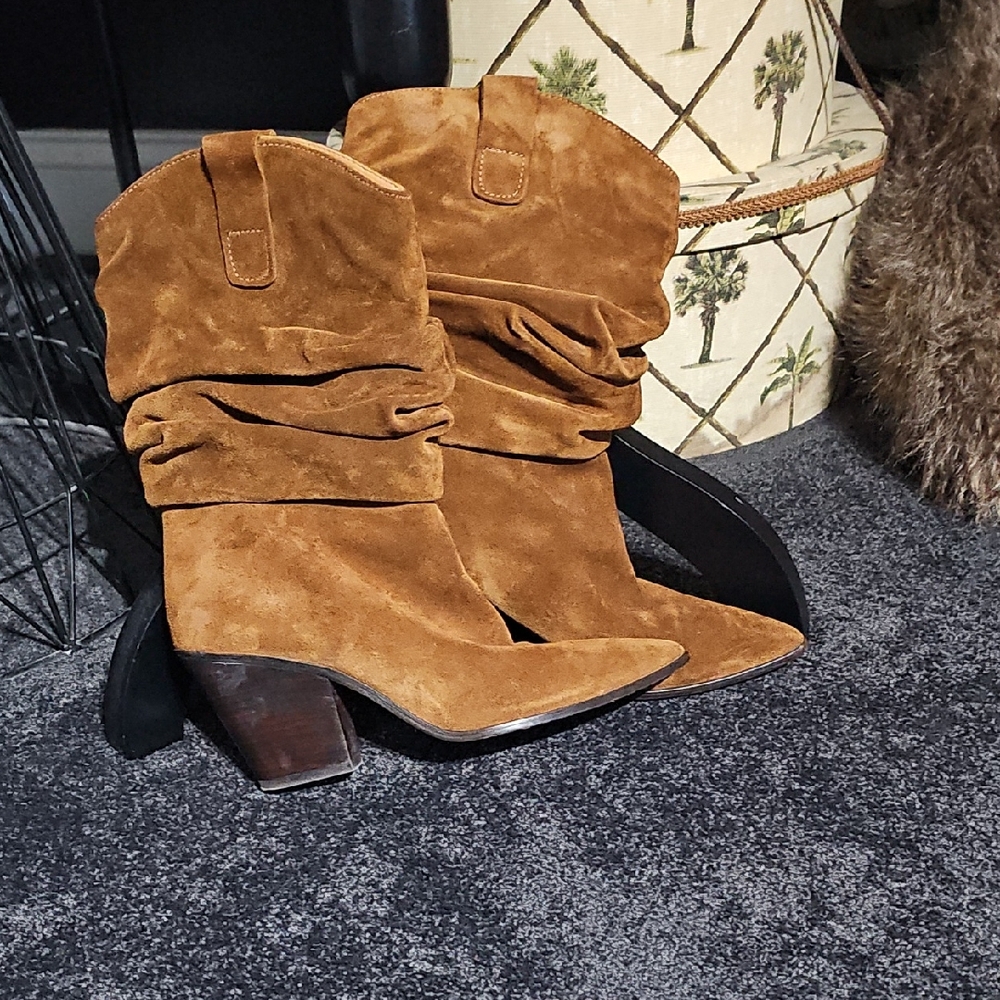 Toral Suede Slouchy Brown Boots